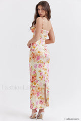 Josefina Ivory Stylish Floral Maxi Dress