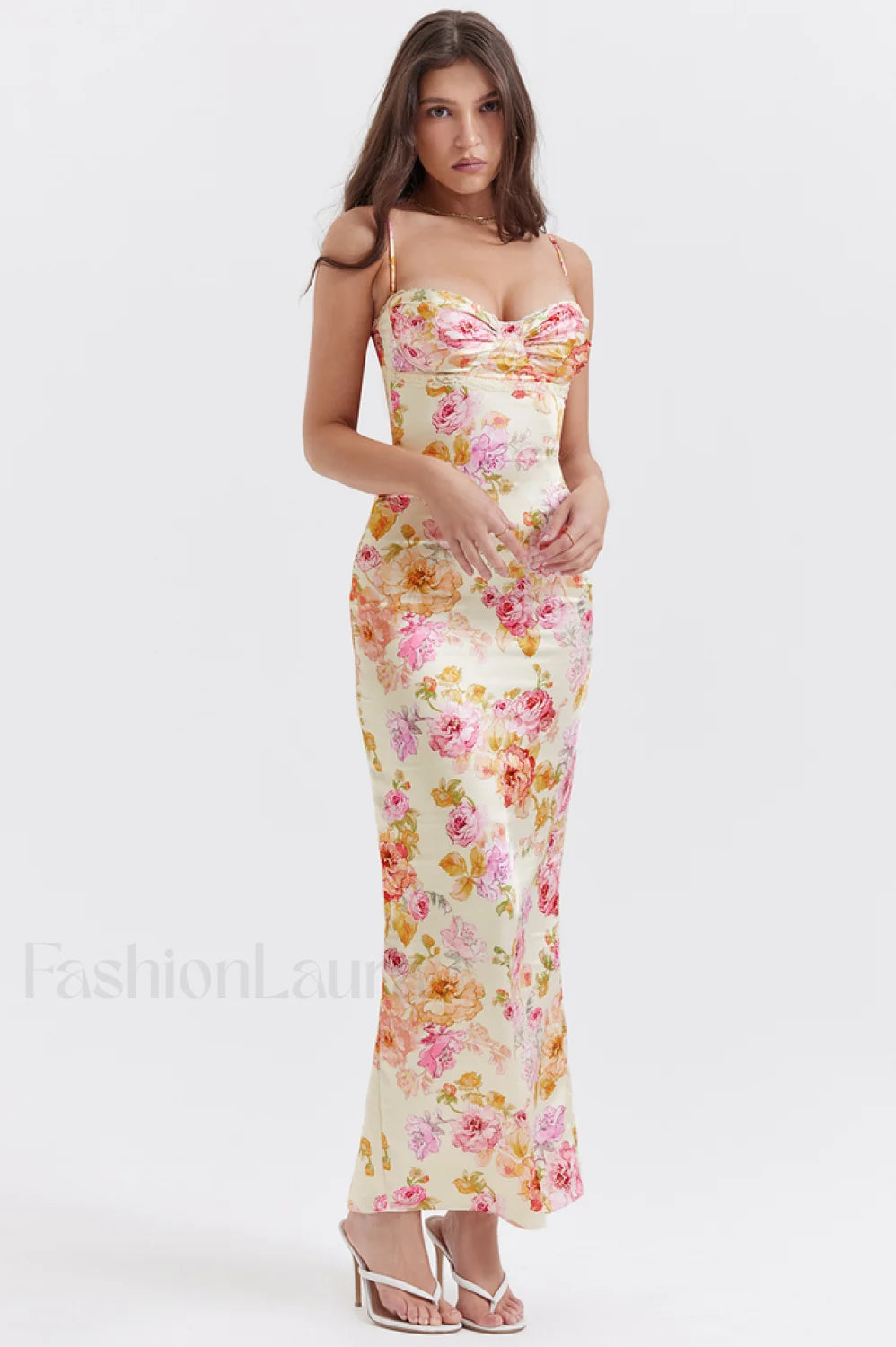 Josefina Ivory Stylish Floral Maxi Dress