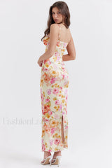 Josefina Ivory Stylish Floral Maxi Dress