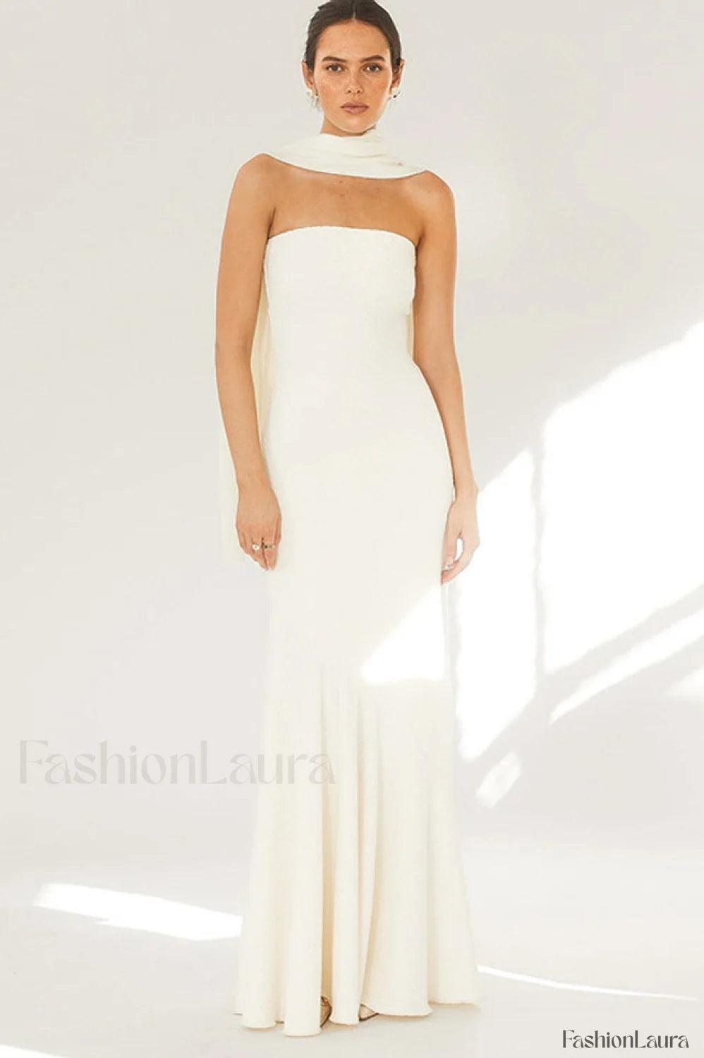 Juliana Elegant Maxi Dress S / White