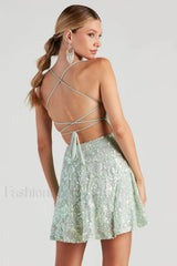 Julianna Sleeveless Stylish Sequin Party Dress