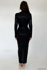 Juliette Metallic Stylish Tie Front Dress