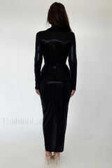 Juliette Metallic Stylish Tie Front Dress