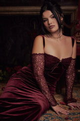 Kaia Evening Stylish Velvet Maxi Dress