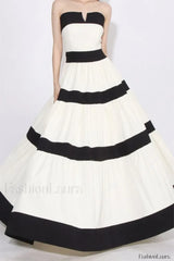 Karen Colorblock Stylish Bowknot Maxi Dress