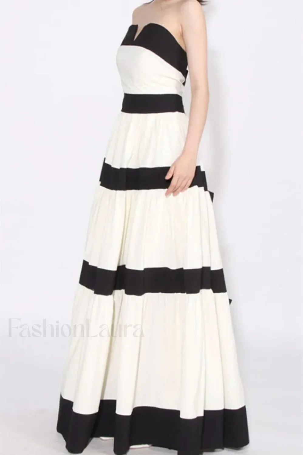 Karen Colorblock Stylish Bowknot Maxi Dress