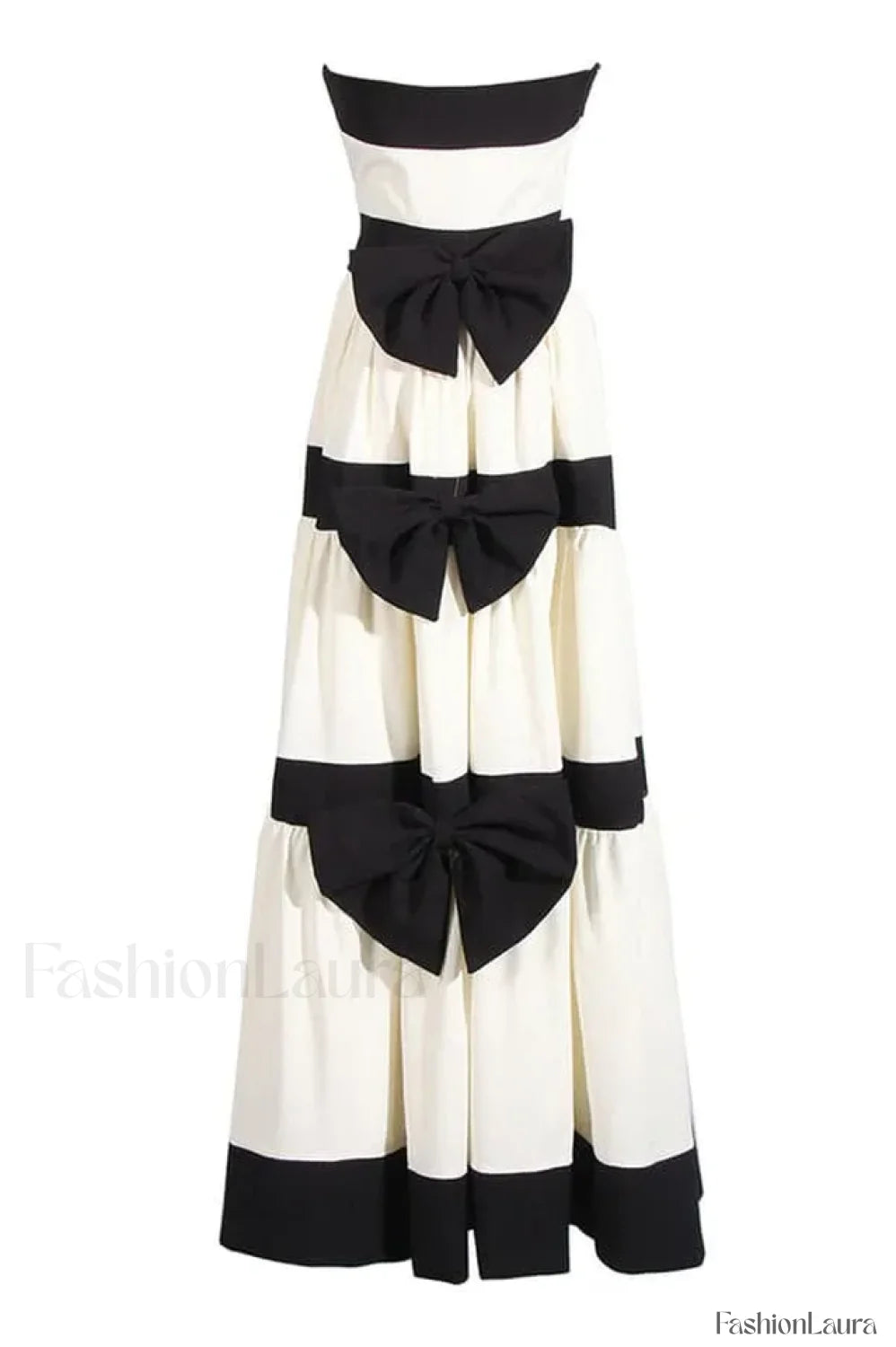 Karen Colorblock Stylish Bowknot Maxi Dress