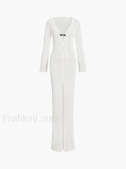 Knitted Cover Graceful Up Beach Dress Sweaters L