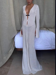 Knitted Cover Graceful Up Beach Dress White / XS Sweaters L
