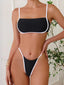 Knotted Splicing Padded Bikini Set Black / S
