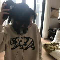 Kpop Harajuku Vintage Aesthetic Hoody Sweatshirts & Hoodies L