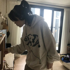 Kpop Harajuku Vintage Aesthetic Hoody Sweatshirts & Hoodies L