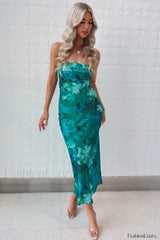 Kyra Satin Stylish Midi Dress