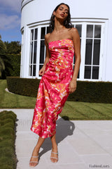 Kyra Satin Stylish Midi Dress S / 5#