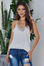 Lace Cami Stylish Tank Top S / White