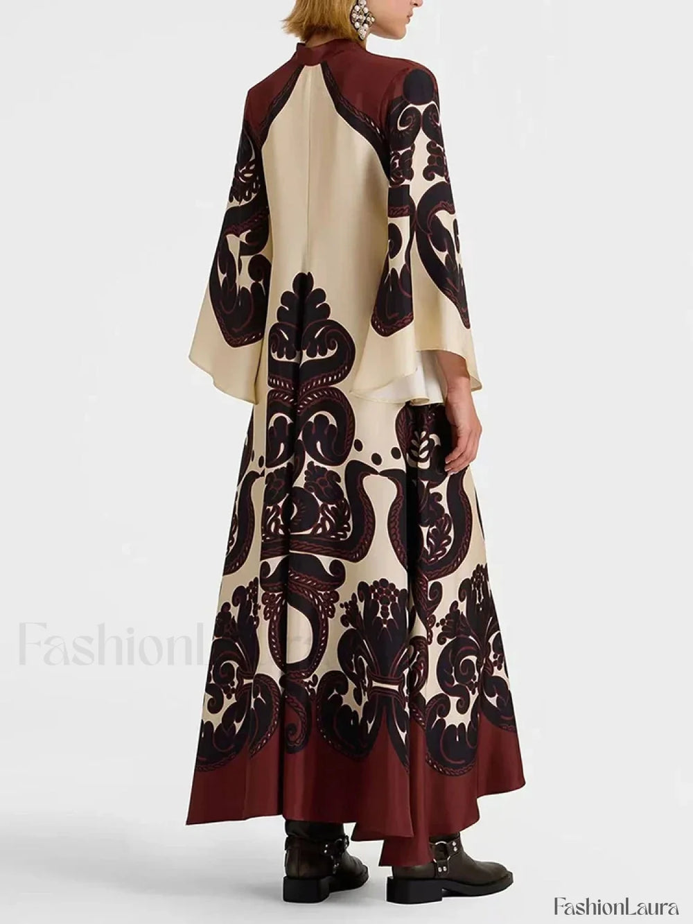 Lace Single Breasted Boho Dress