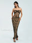 Lace Strapless Wrap Skirt Two Piece Set Black / S
