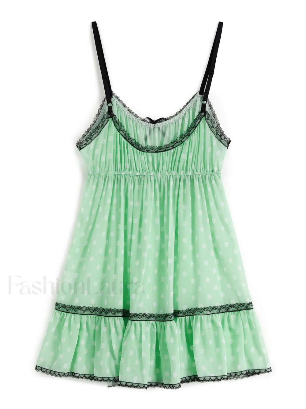 Lace Trim Floral Mini Dress Mini Dresses