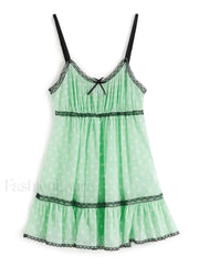 Lace Trim Floral Mini Dress Mini Dresses