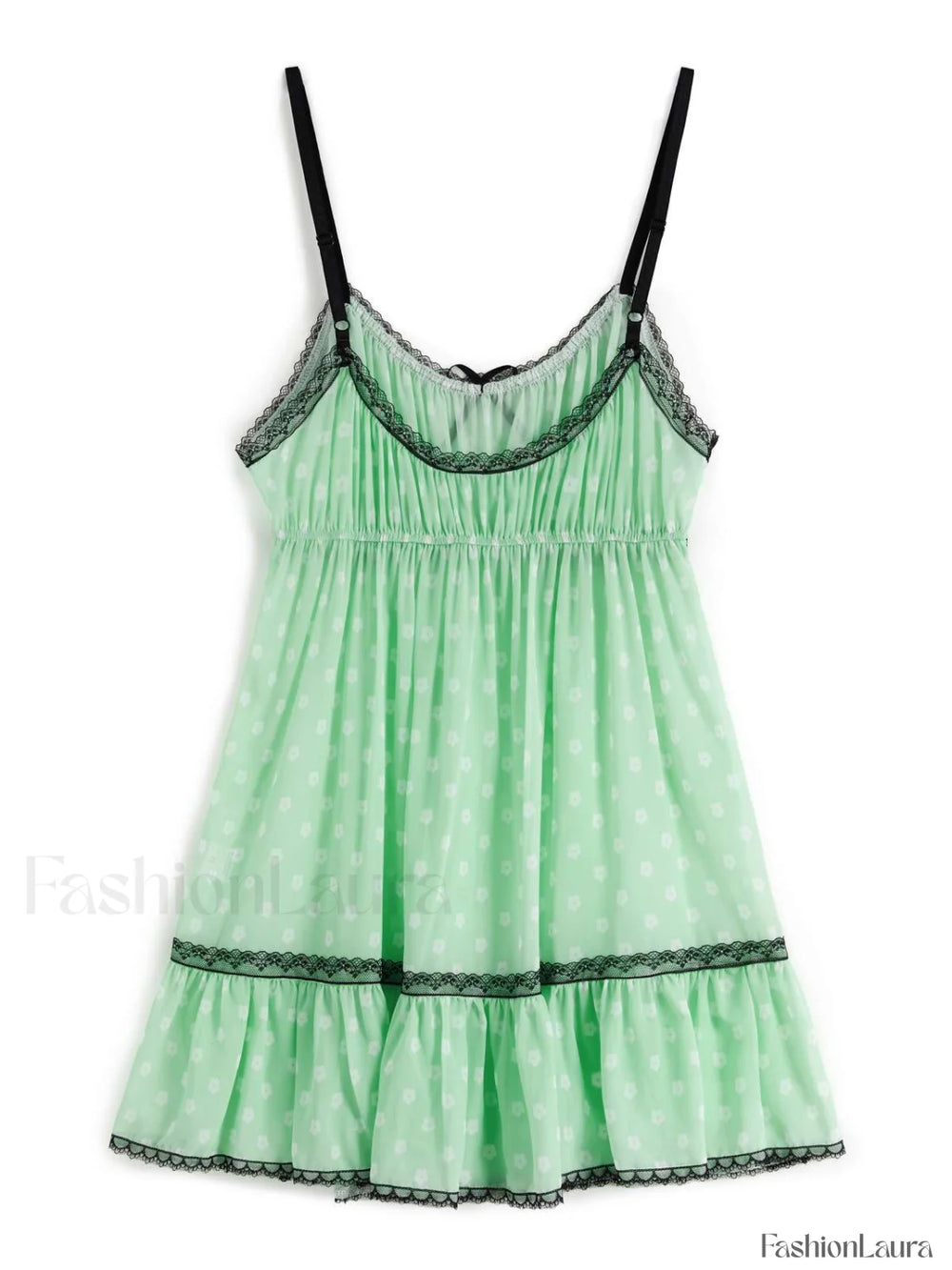 Lace Trim Floral Mini Dress Mini Dresses