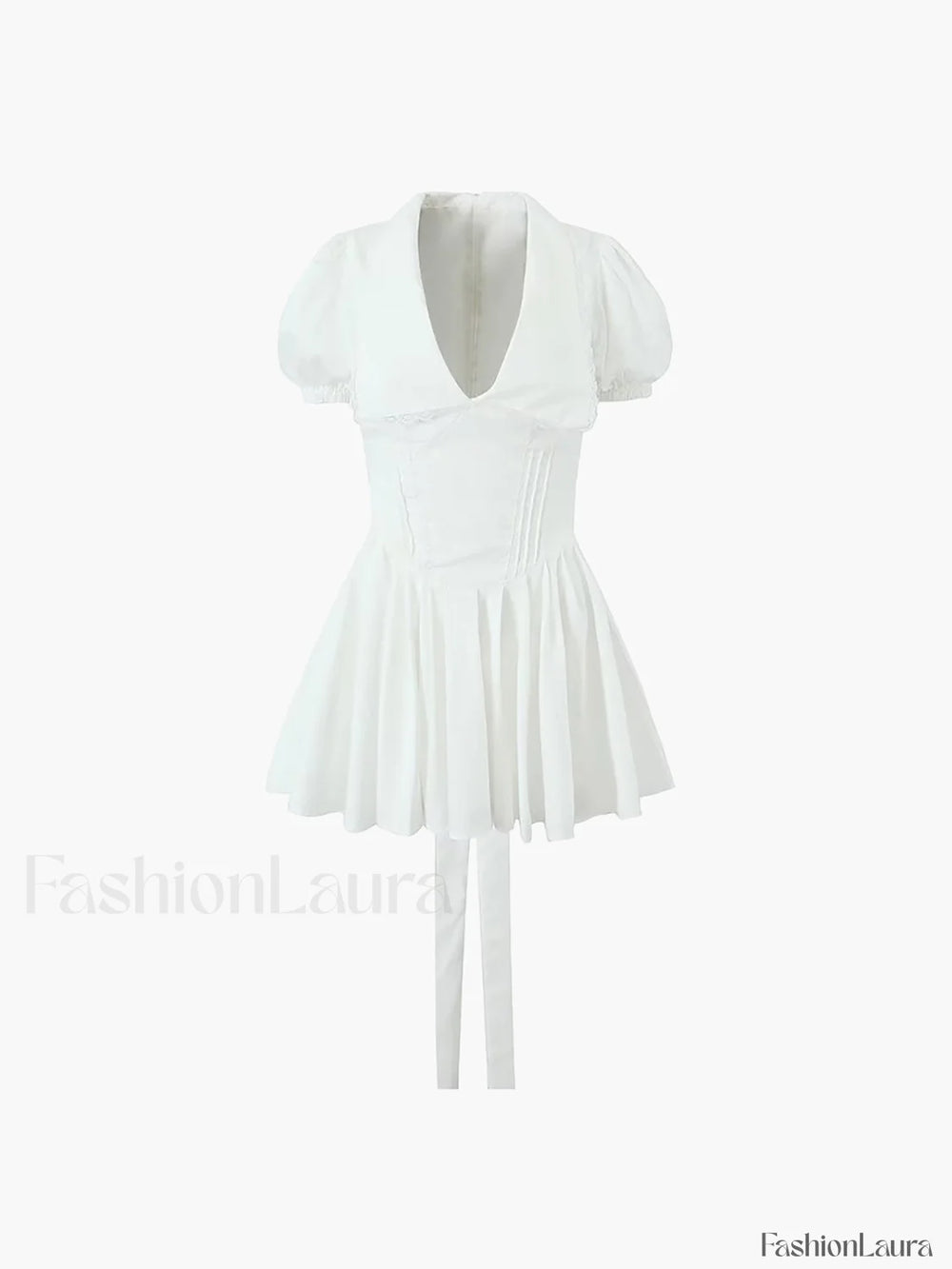 Lace Up Doll Trendy Collar Short Dress Dresses