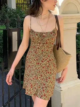 Lace Up Floral Slip Mini Dress Yellow / S Mini Dresses