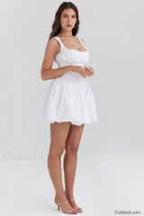 Le Puff Cotton Charming Tulle Mini Dress