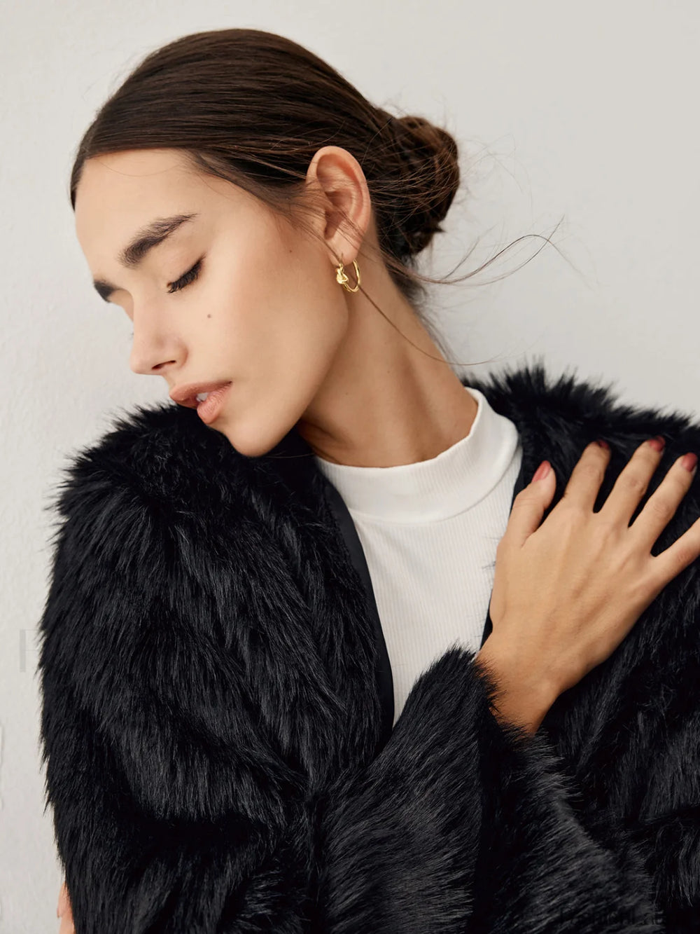 Leisure Faux Graceful Fur Jacket Fleece Jackets