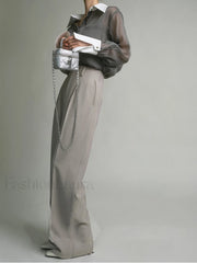 Leisure See Through Trendy Shirt With Cami Top Shirts