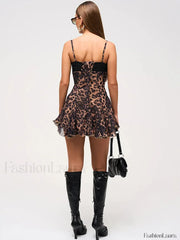 Leopard Camisole Mini Dress