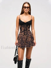 Leopard Camisole Mini Dress