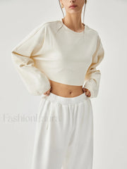 Living Easy Graceful Crop Sweatshirt Apricot / XS Sweatshirts