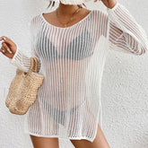 Long Hollow See Through Top Cover Up