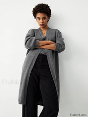 Longline Cardigan Graceful With Matching Vest Sweaters L