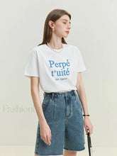 Loose Cool Letter Embroidery T Shirt
