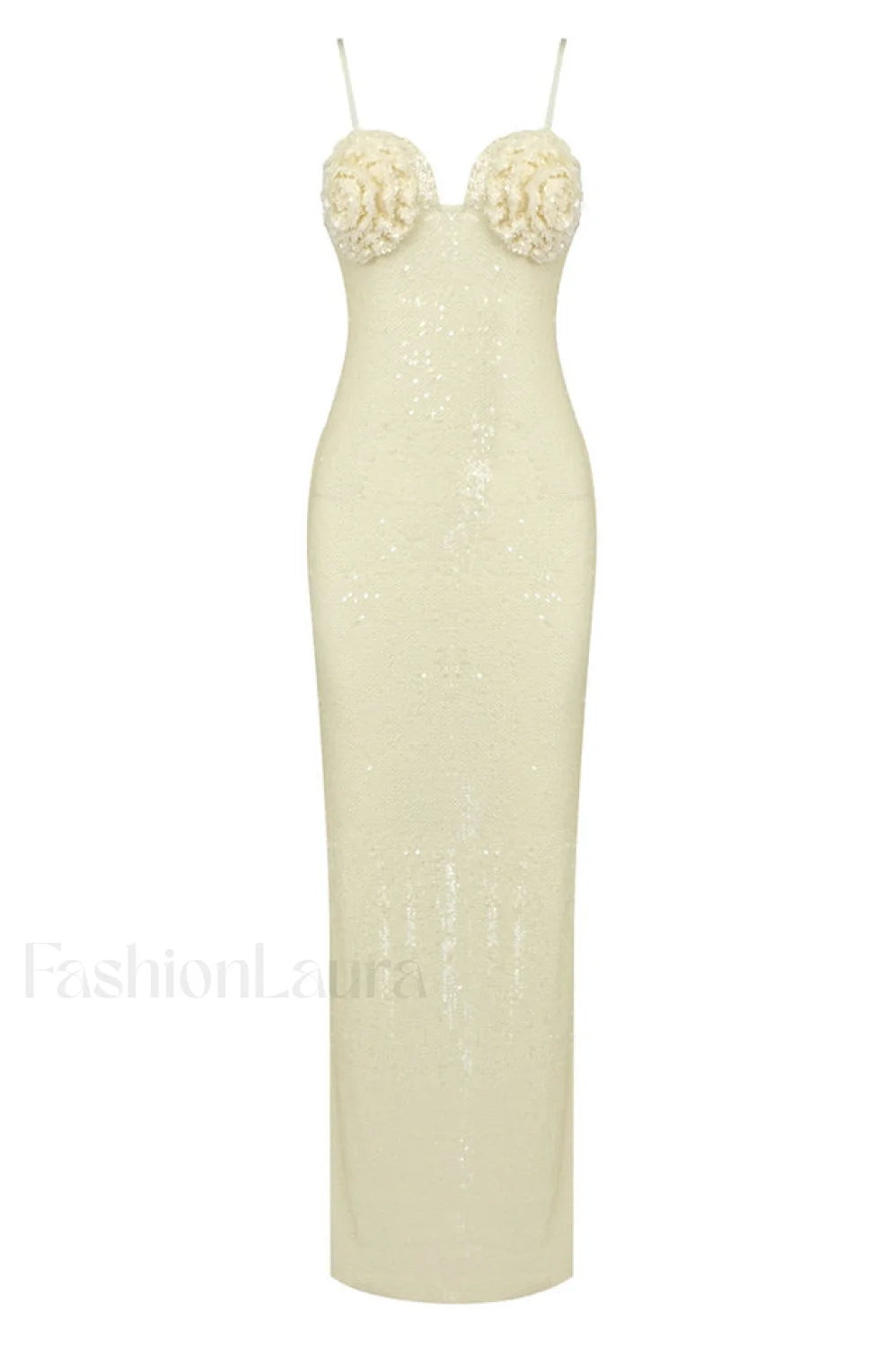 Lorelei Brown Stylish Sequin Dress XS / Ivory