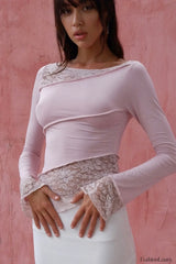 Lucca Long Stylish Sleeve Top S / Pink