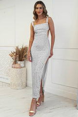 Lulana Sequin Stylish Midi Dress