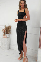 Lulana Sequin Stylish Midi Dress
