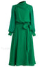 Magdalen Elegant Midi Dress S / Green