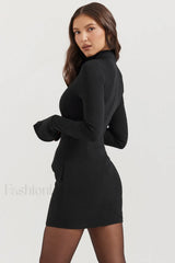 Mahalia Navy Stylish Mini Dress