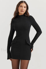 Mahalia Navy Stylish Mini Dress