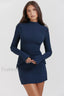 Mahalia Navy Stylish Mini Dress XS / Navy