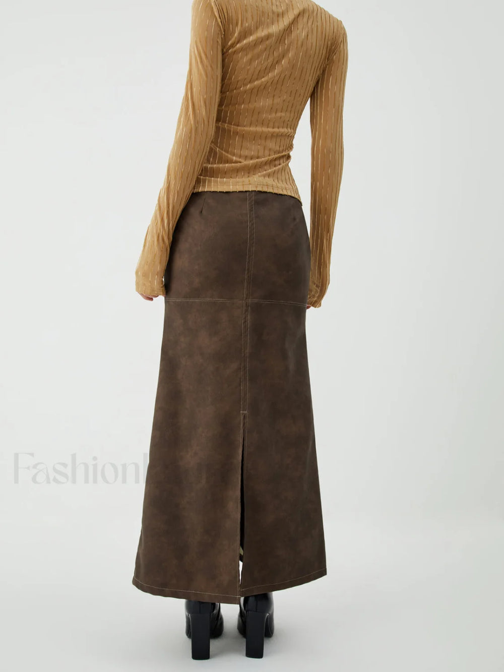 Maillard Washed Graceful Midi Skirt Skirts