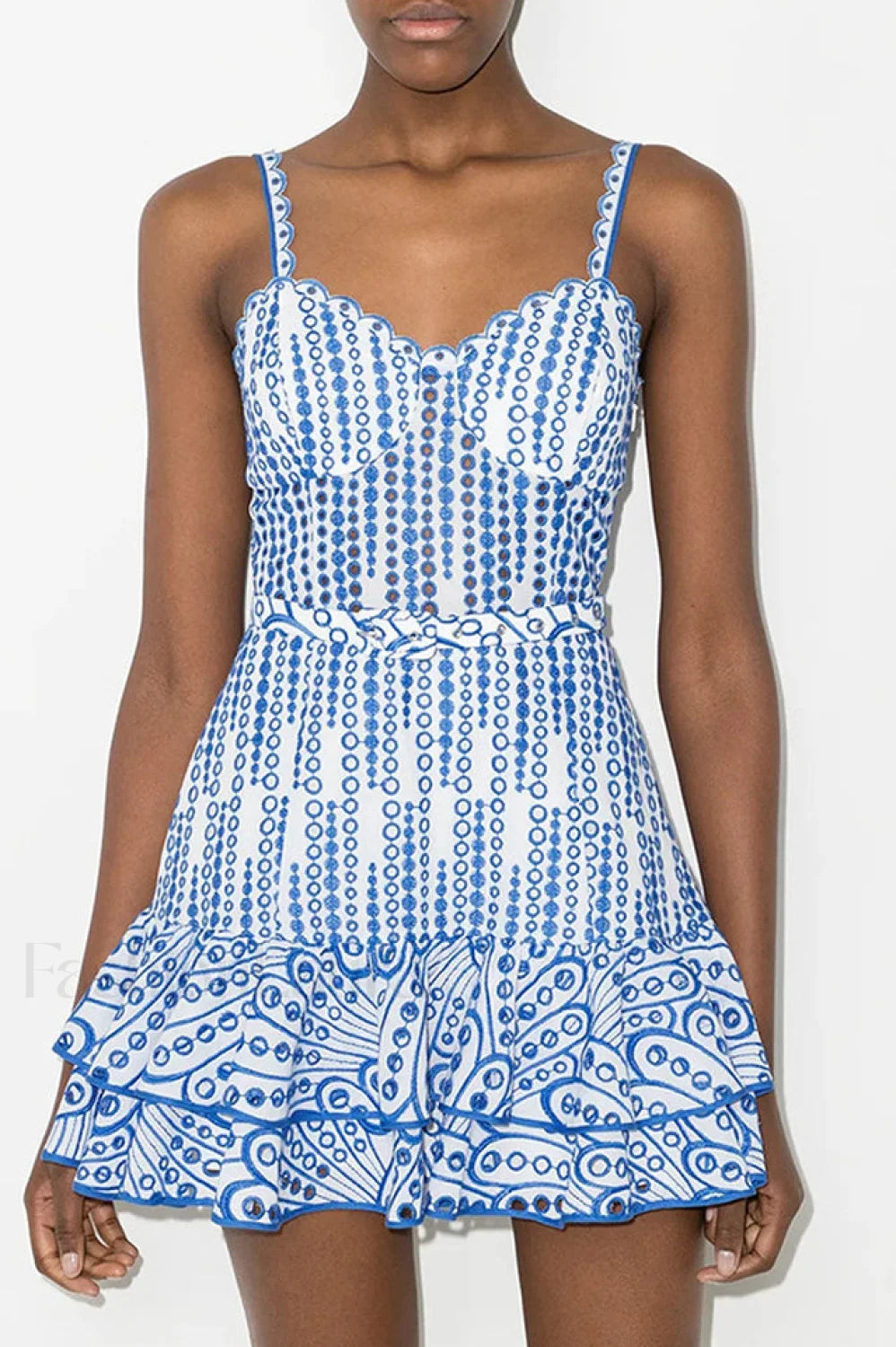 Marianne Elegant Short Dress S / Blue