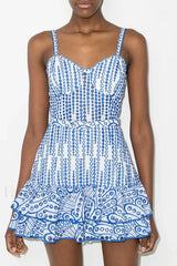 Marianne Elegant Short Dress S / Blue