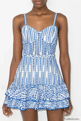 Marianne Elegant Short Dress S / Blue