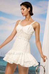 Marianne Elegant Short Dress S / White