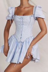 Maribel Broderie Stylish Corset Mini Dress