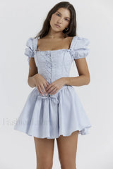 Maribel Broderie Stylish Corset Mini Dress